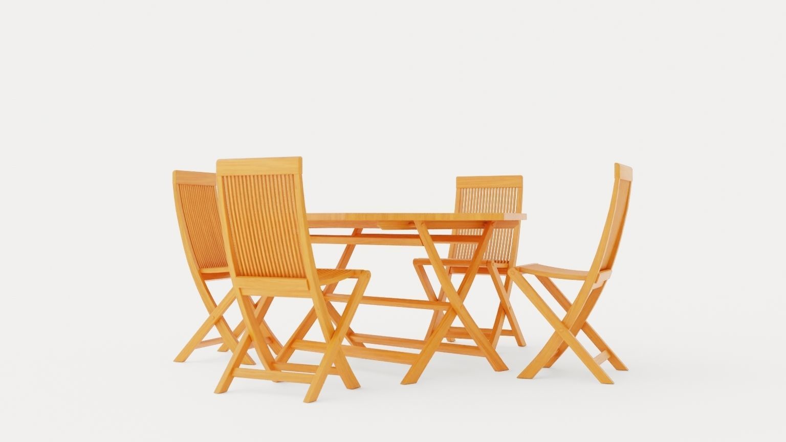 Viken dining set Low-poly 3D model_3