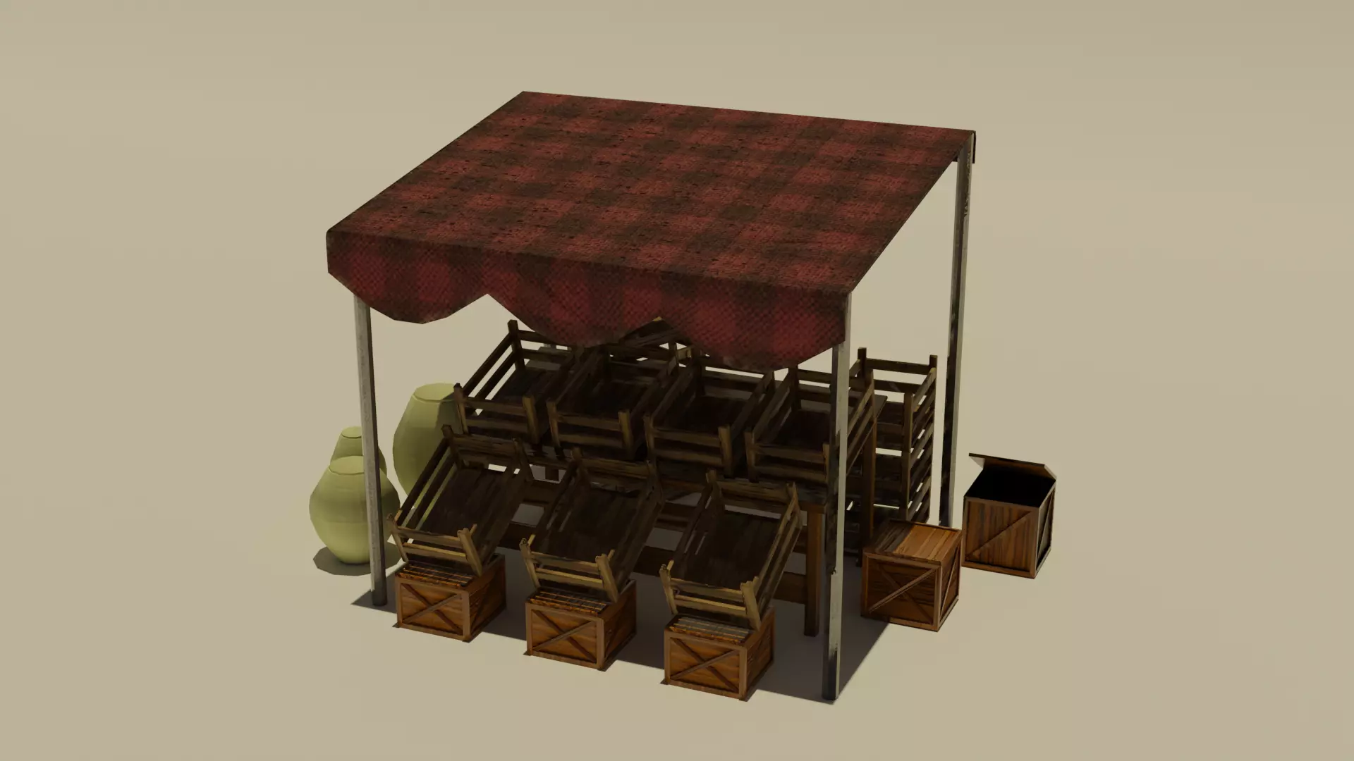 realistic shop design Low-poly 3D model_0