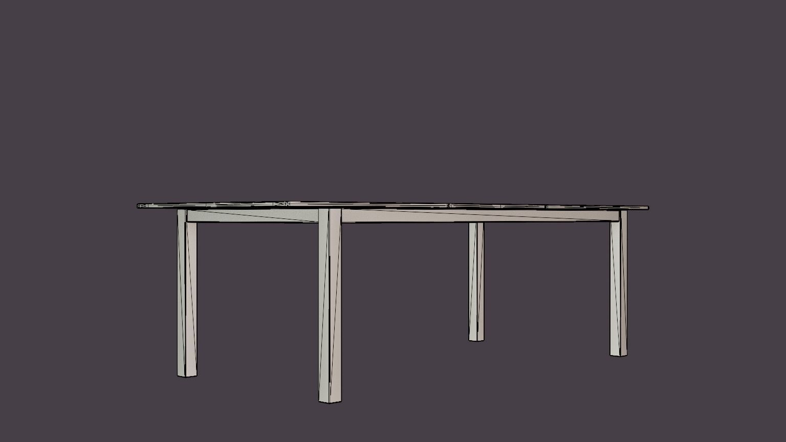 Bay dining table Low-poly 3D model_6