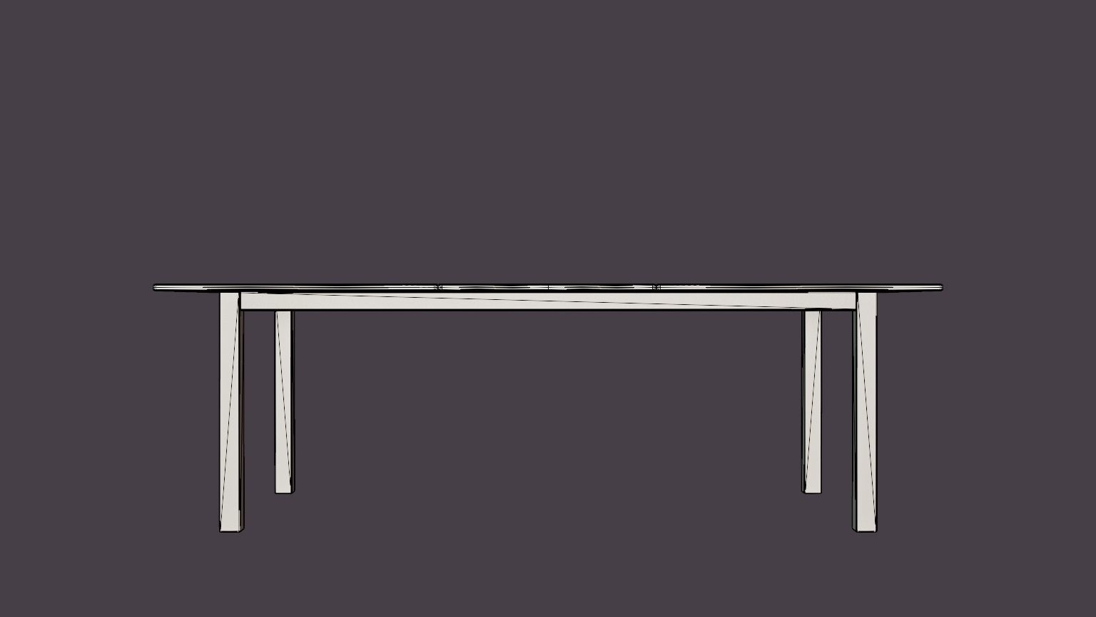 Bay dining table Low-poly 3D model_5