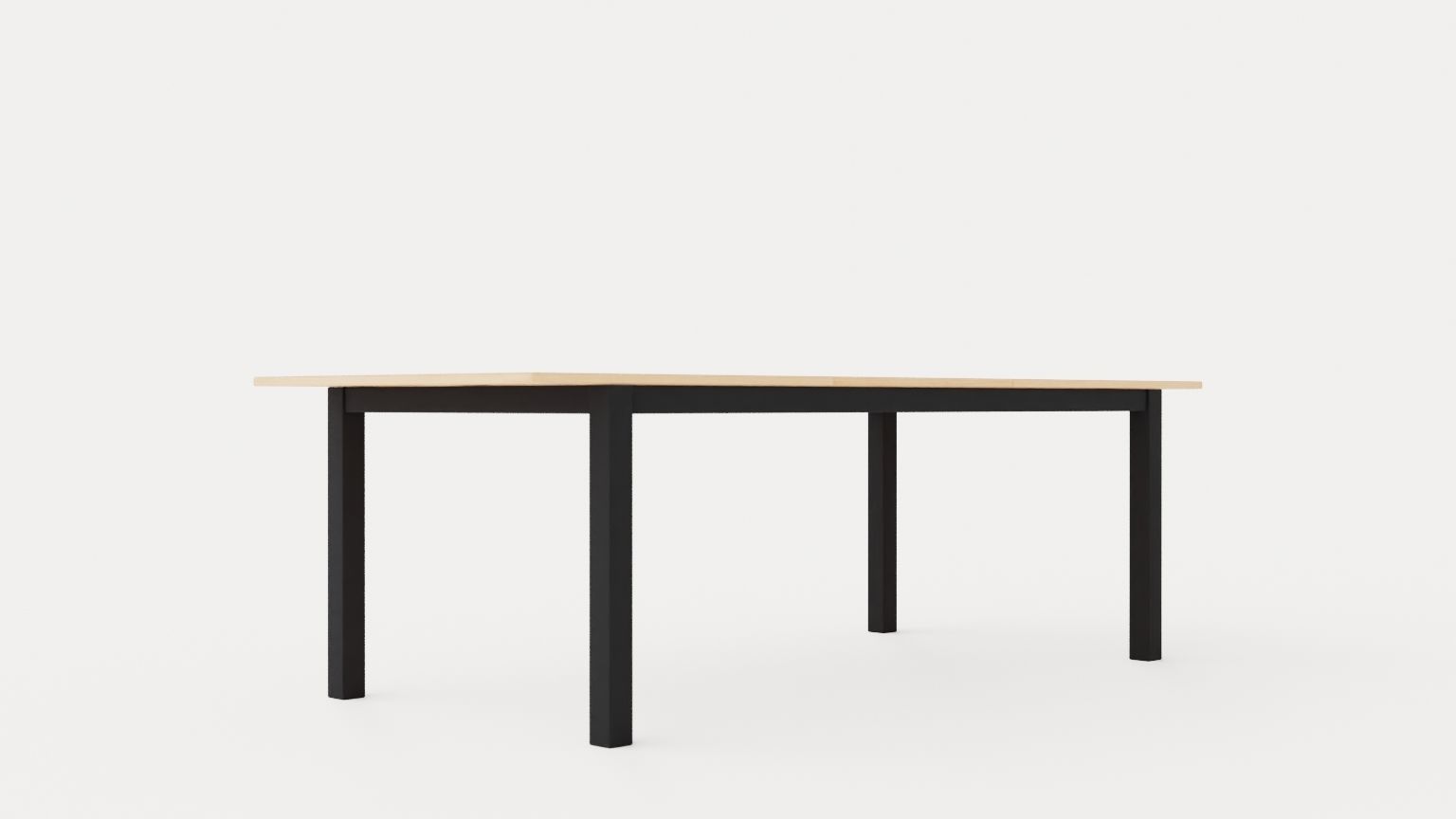 Bay dining table Low-poly 3D model_1