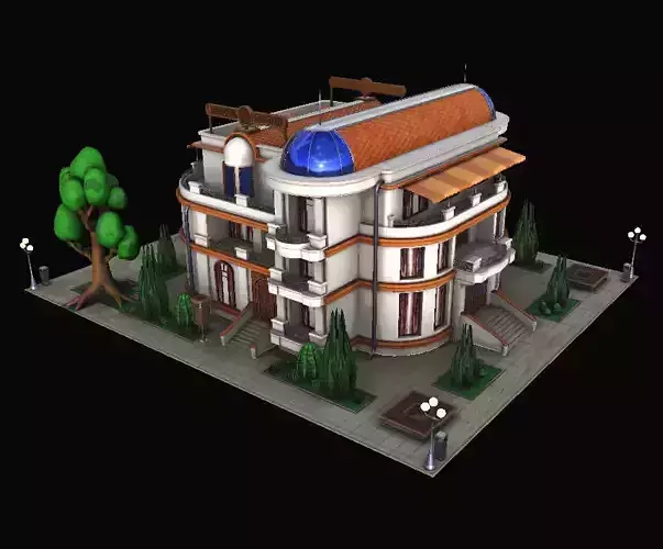 Model STYLIZED BUILDING - Hotel 4 3D model Model STYLIZED BUILDING - Hotel 4 3D model