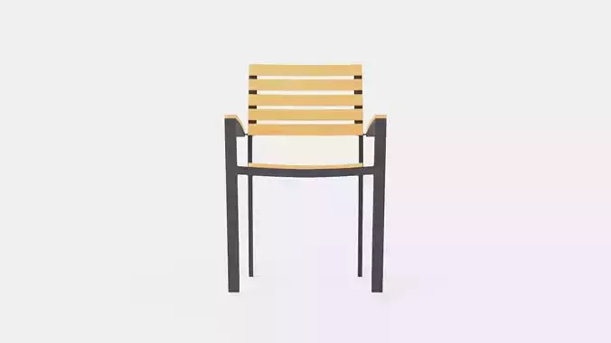 Bay stacking chair Low-poly 3D model
