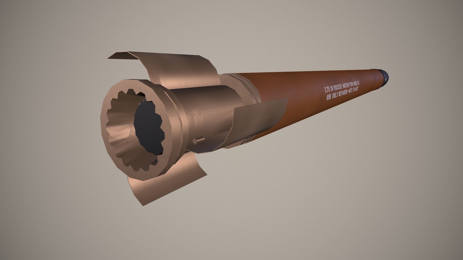 Rocket Launcher FZ231 With Missiles Low-poly 3D model_11