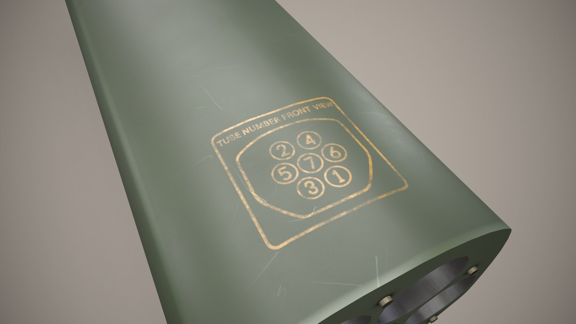 Rocket Launcher FZ231 With Missiles Low-poly 3D model_8