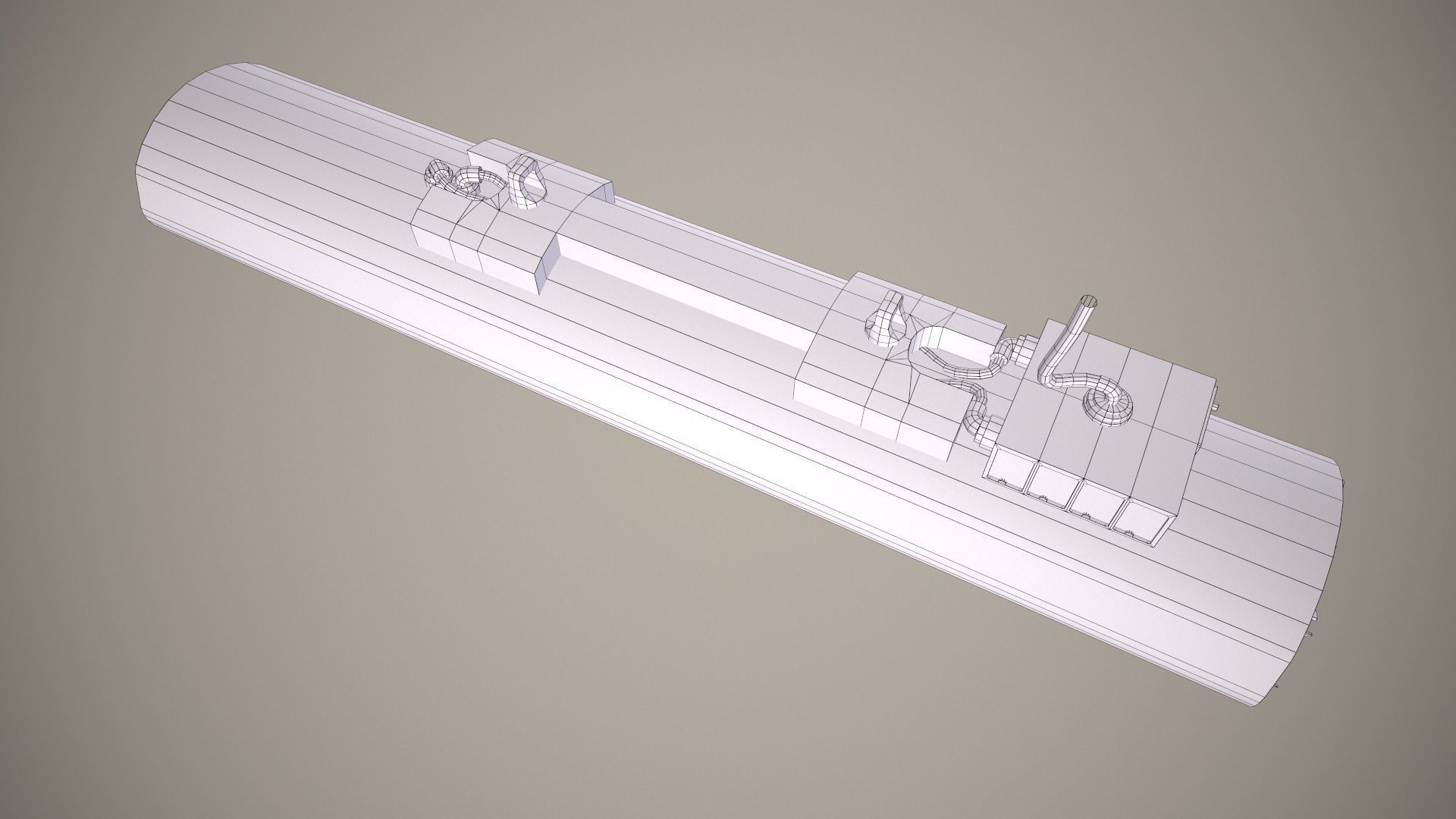 Rocket Launcher FZ231 With Missiles Low-poly 3D model_17