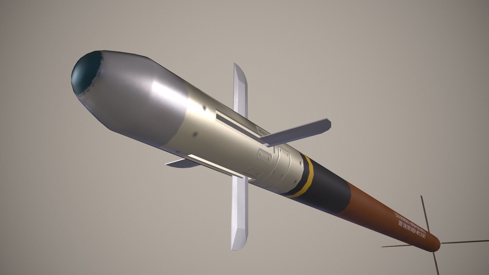 Rocket Launcher FZ231 With Missiles Low-poly 3D model_13