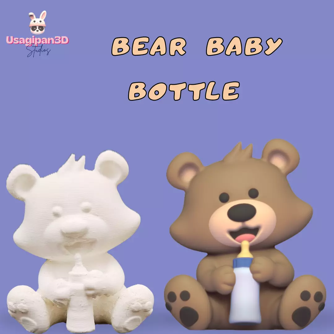 Bear Baby Bottle 3D print model_0