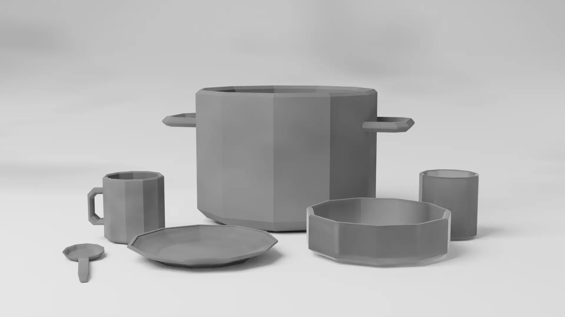Dishes Free 3D model
