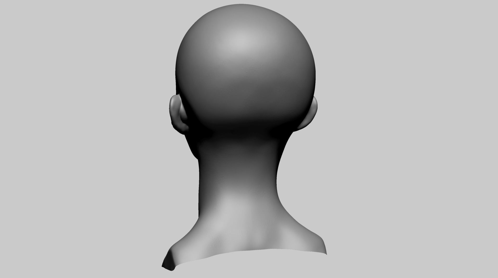 Asian Female Head B 3D model_8
