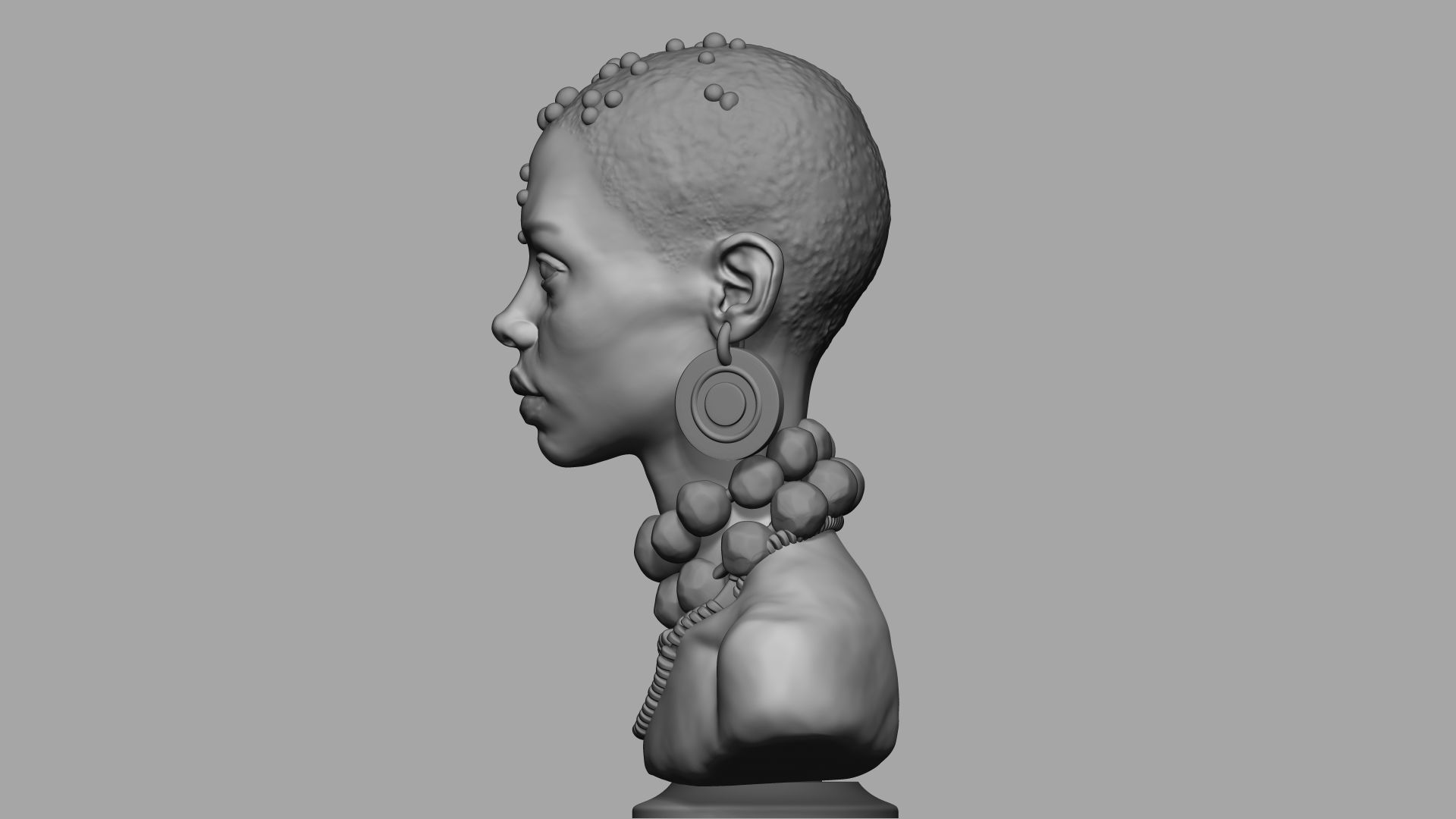 Female Bust 003 3D print model_3