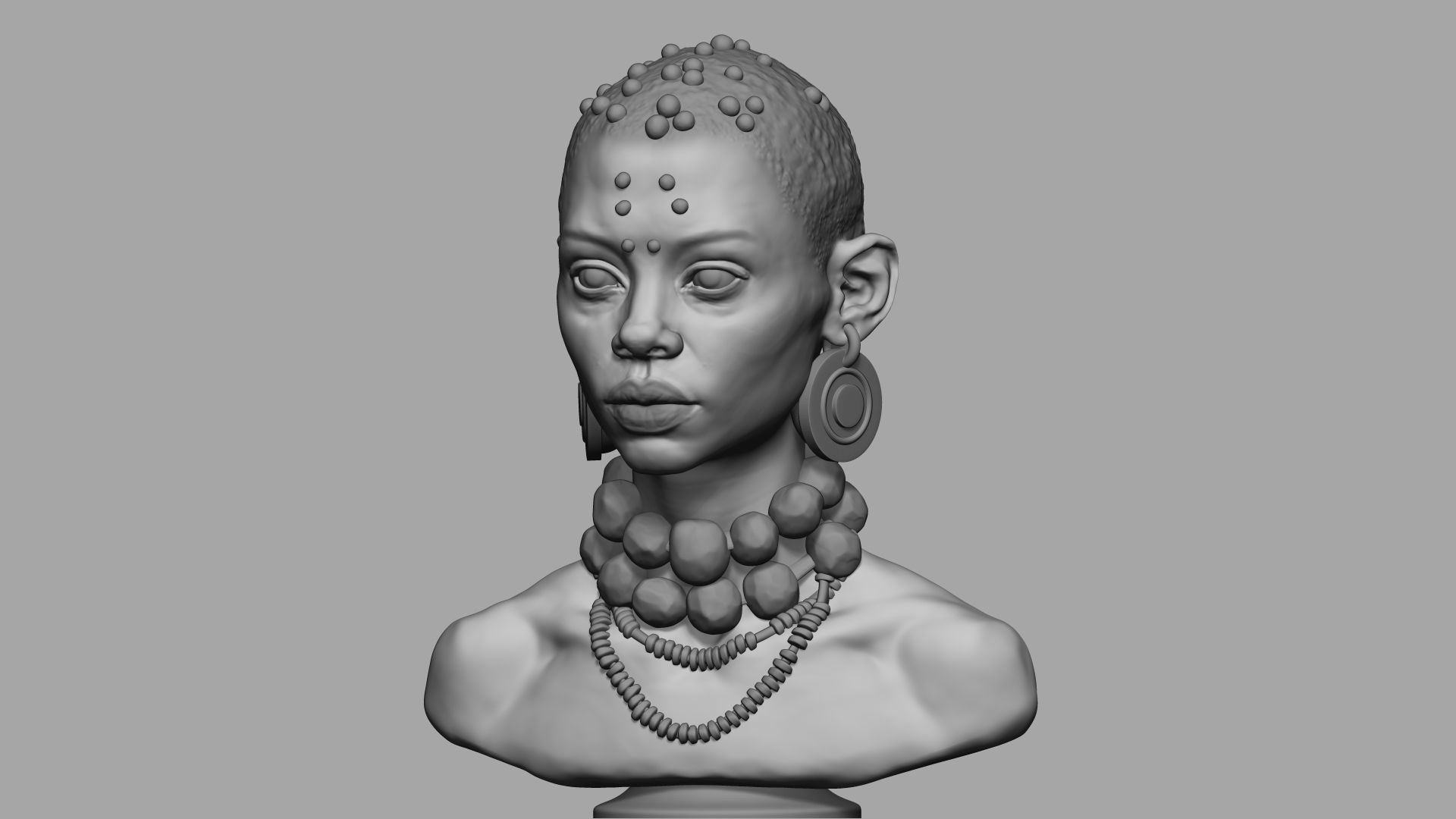 Female Bust 003 3D print model_2