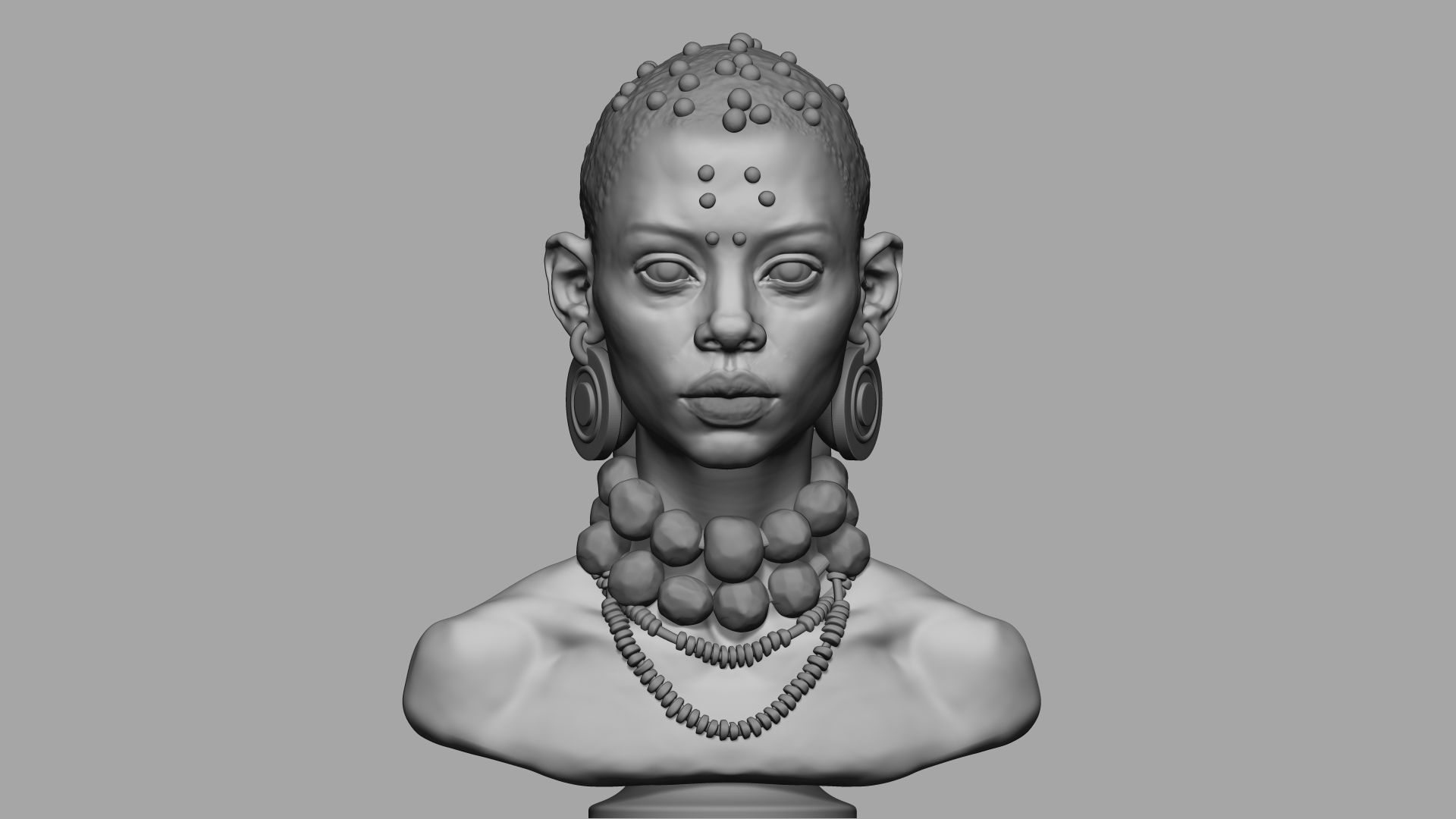 Female Bust 003 3D print model_1