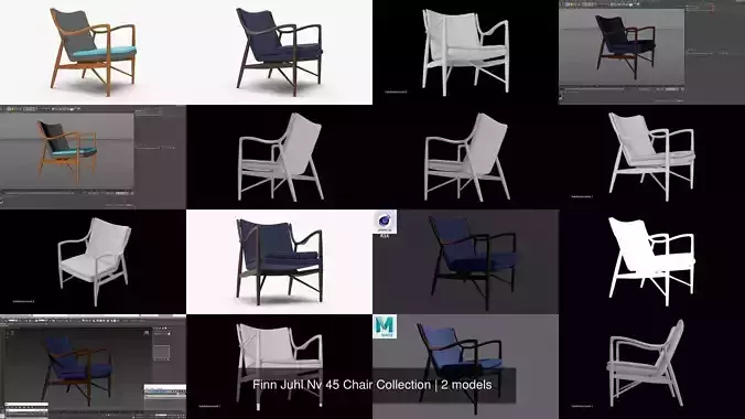 Finn Juhl Nv 45 Chair Collection 