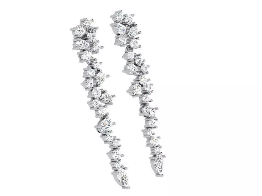 Diamond Shoulder Dust Earring 3947 3D print model