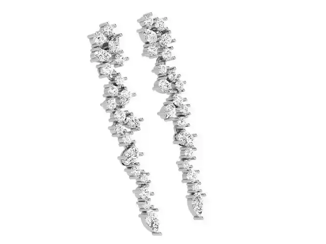 Diamond Shoulder Dust Earring 3947 3D print model