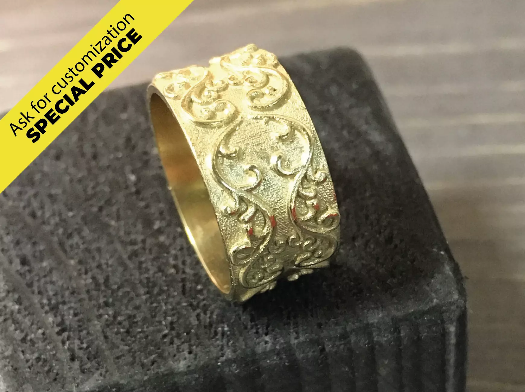 Regal Baroque Ring Luxurious 3D Model 3D print model