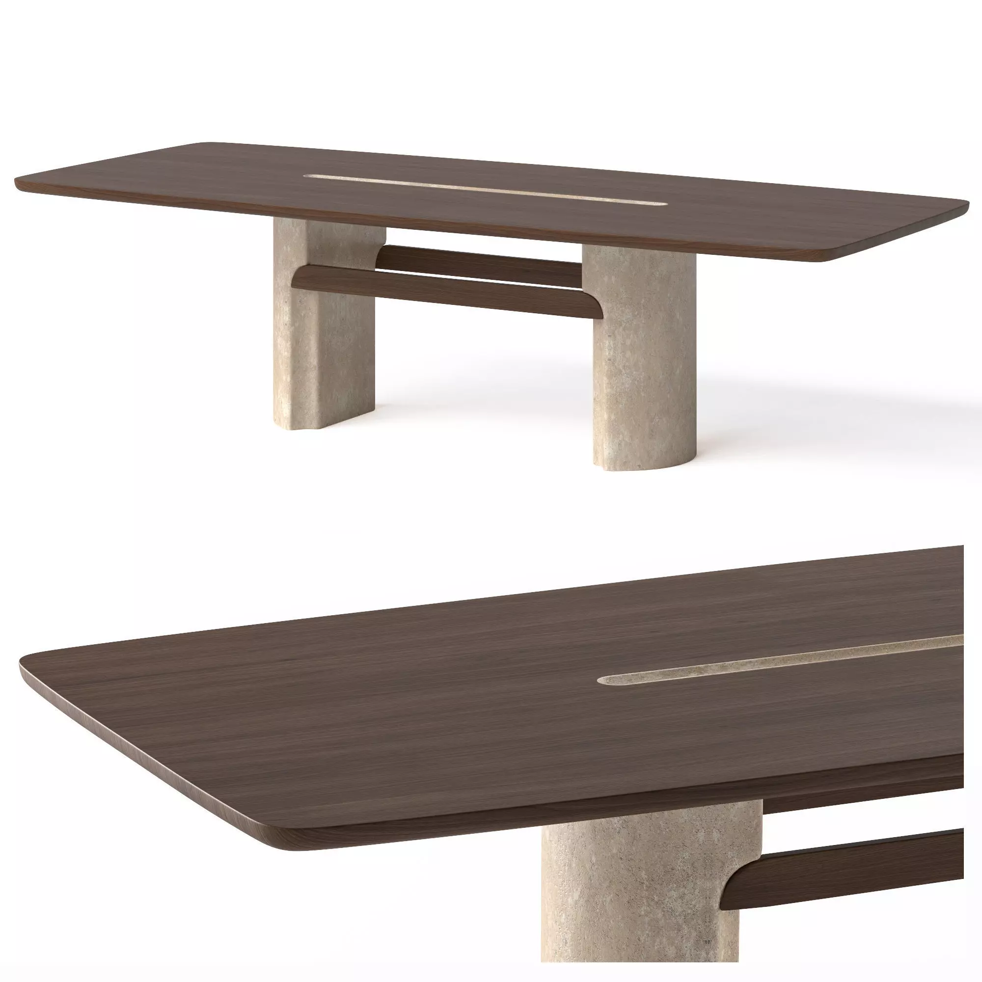 Rochebobois Palatine table 3D model_0