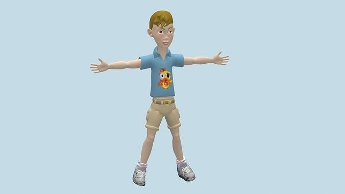 Young boy 3D model