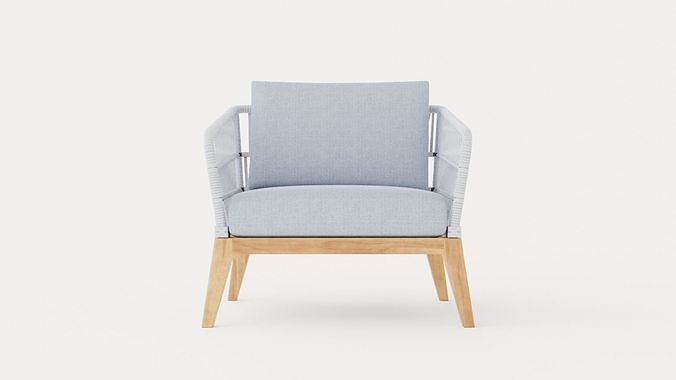 Verona lounge chair Low-poly 3D model