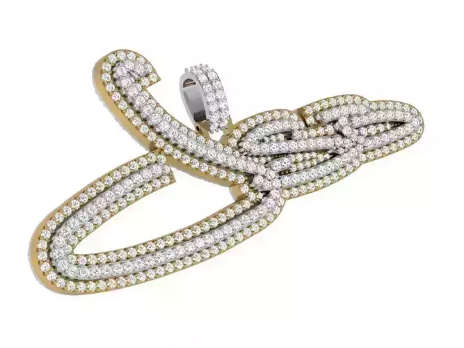Letter Diamond Pendant 3958