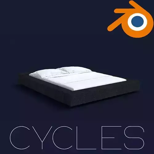 Photorealistic Bed 002 Low-poly 3D model