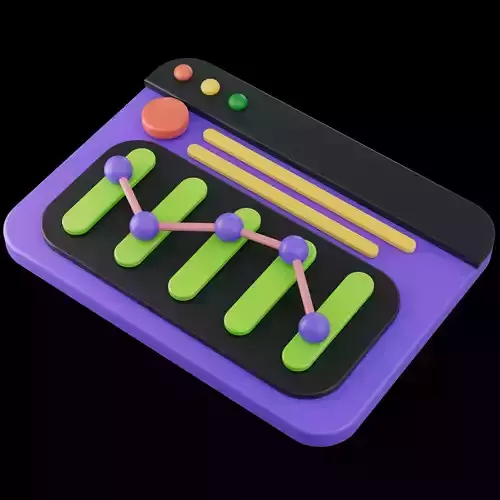 Animated Business Analytics 3D Models Icon No8 3D model