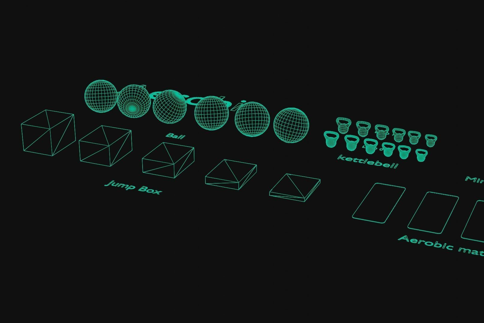 Aerobics Equipment Pack - Game Ready - High Quality Low-poly 3D model_5