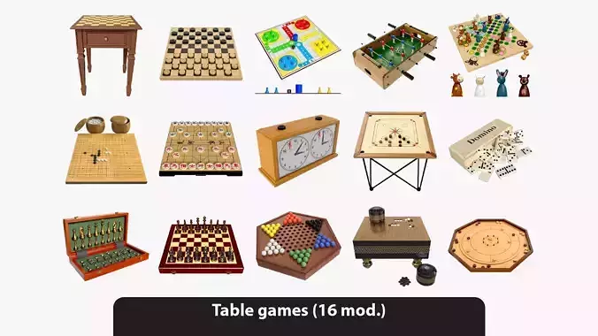 Table games 3D model