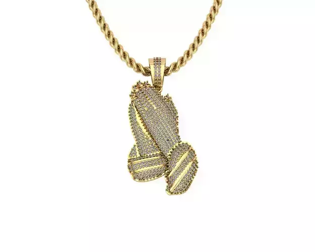 Joining Hand Diamond Pendants 6