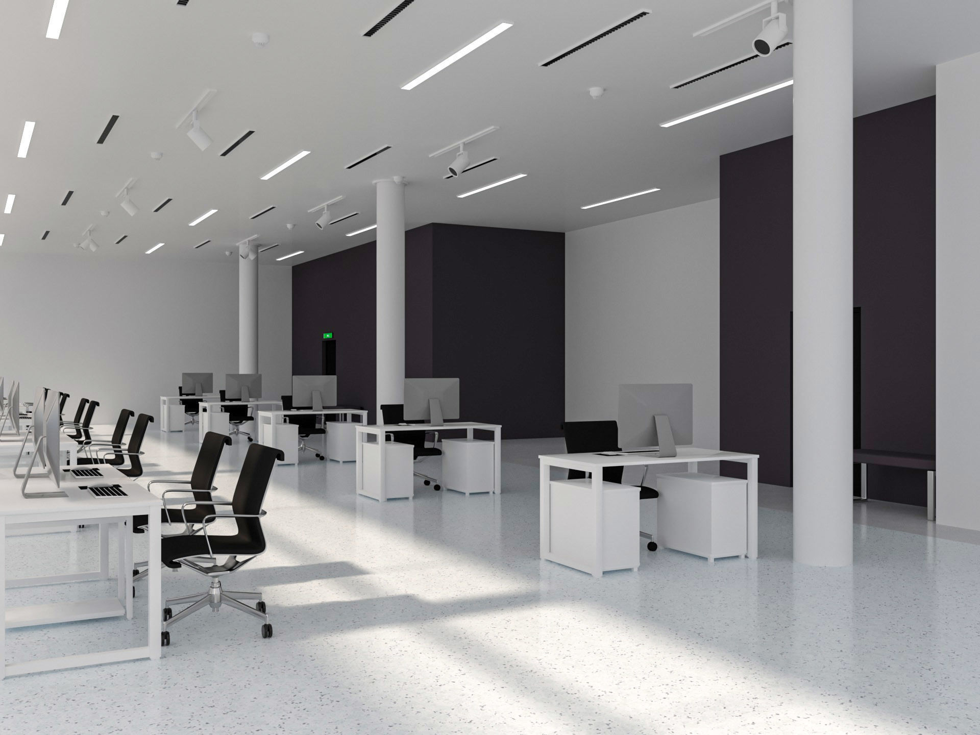 Modern Office interior 3D model_2