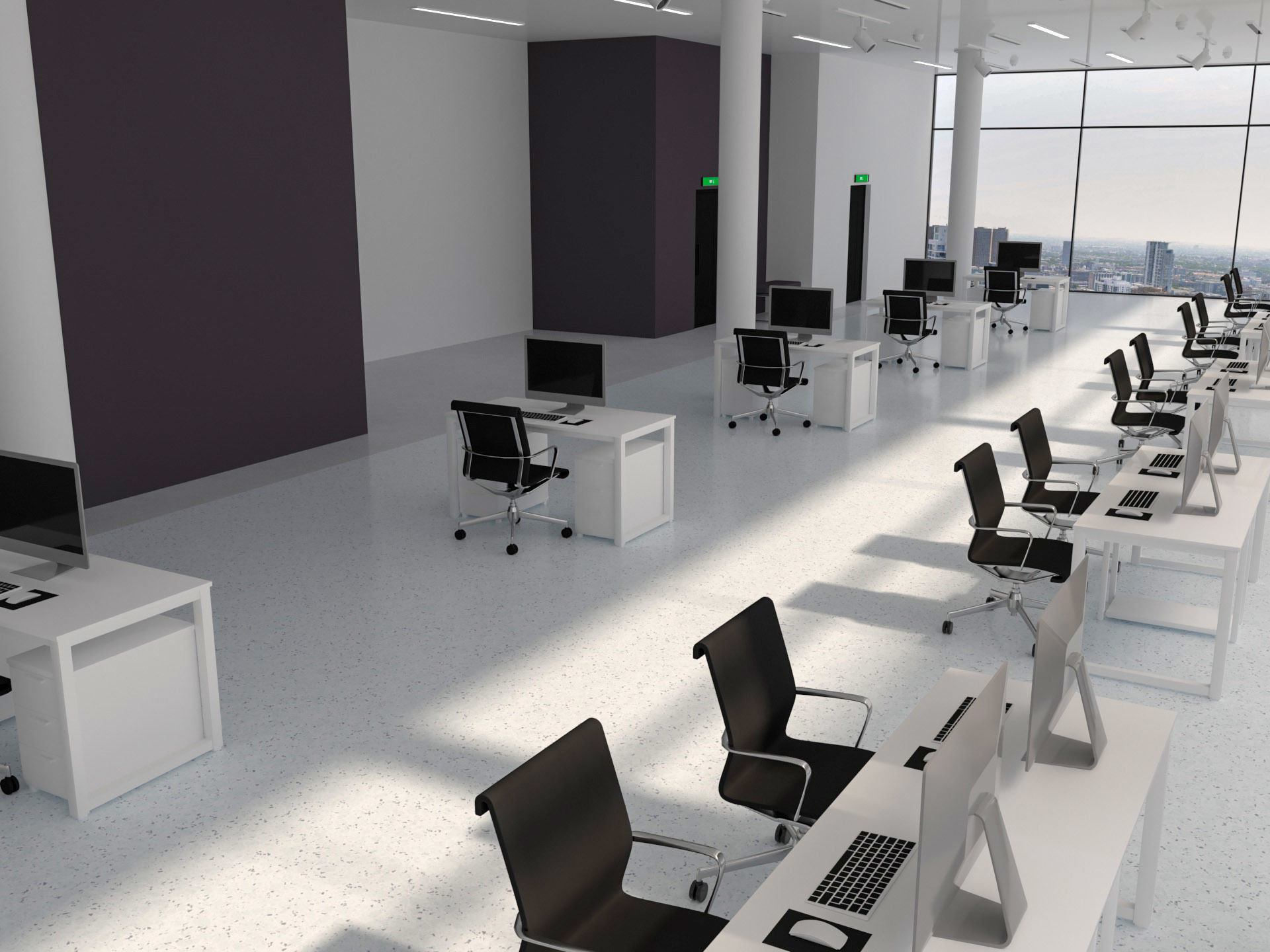 Modern Office interior 3D model_7