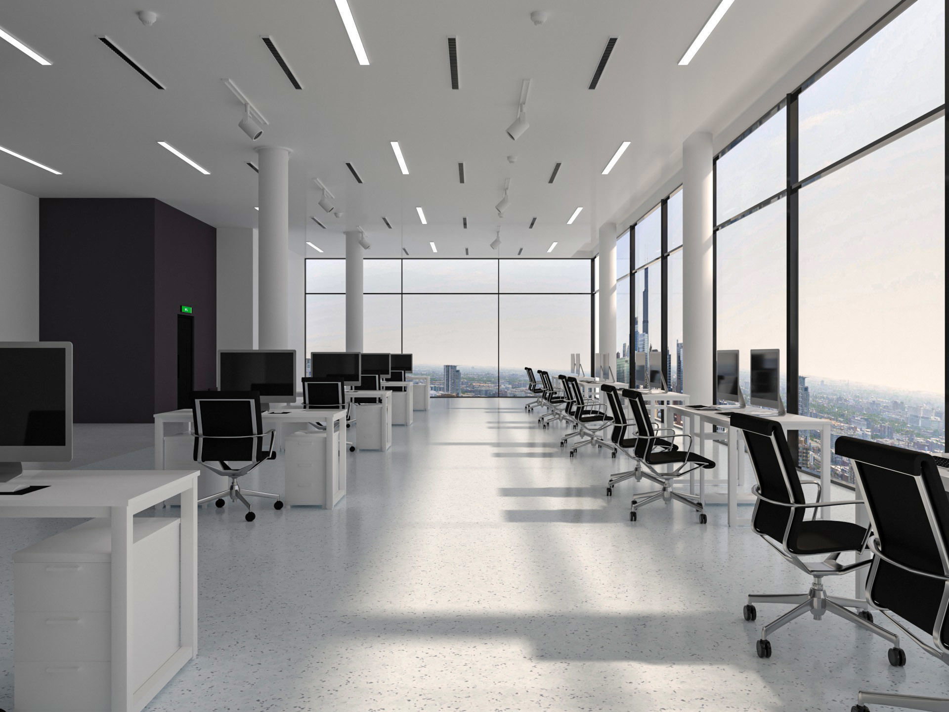 Modern Office interior 3D model_1