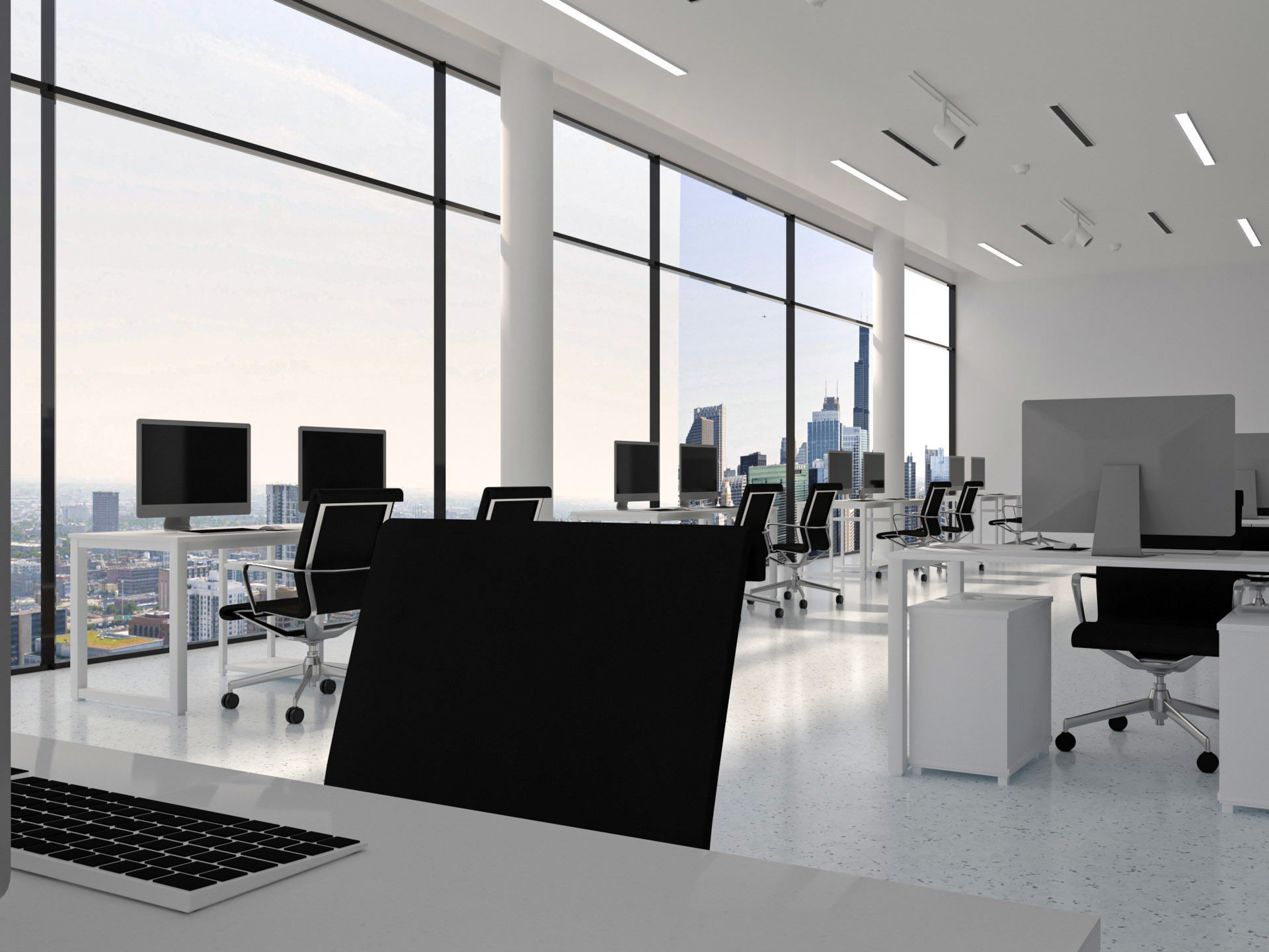 Modern Office interior 3D model_6
