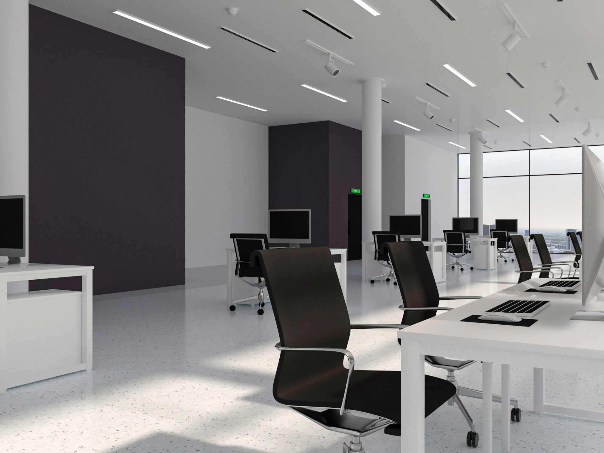 Modern Office interior 3D model_5