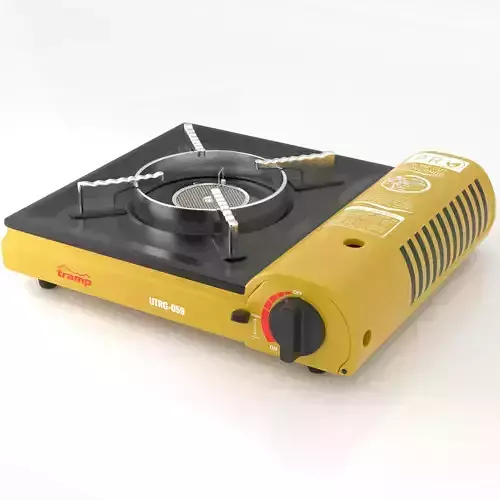 Tourist gas stove Tramp with ceramic burner UTRG-059 yellow 3D model