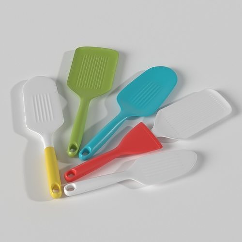 Silicone Spatula Set Low-poly 3D model