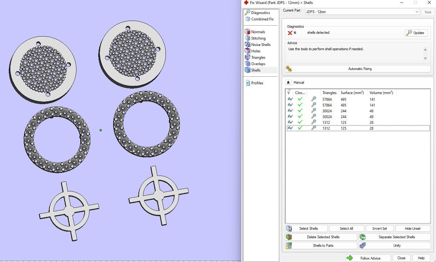 Custom Round Shape Ice-out Diamond Studs - Unisex Earrings 12mm 3D print model_22