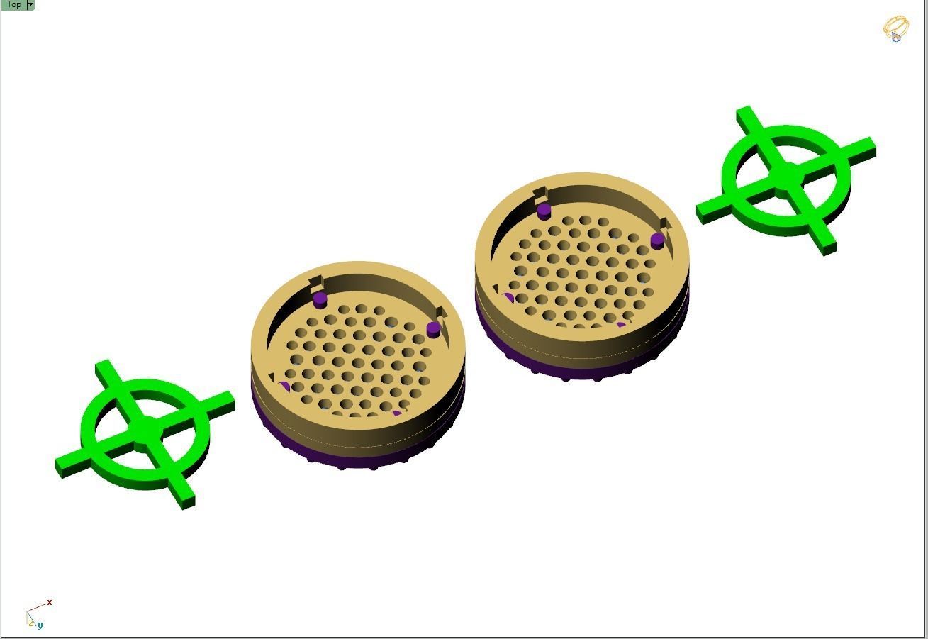 Custom Round Shape Ice-out Diamond Studs - Unisex Earrings 12mm 3D print model_16