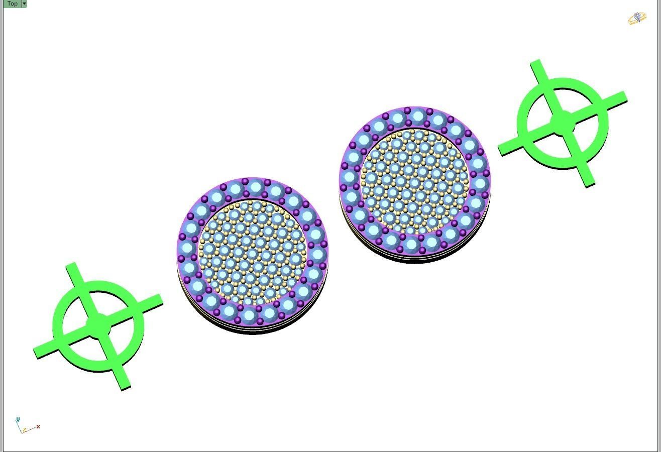 Custom Round Shape Ice-out Diamond Studs - Unisex Earrings 12mm 3D print model_15