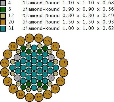 Custom Round Shape Ice-out Diamond Studs - Unisex Earrings 12mm 3D print model_20