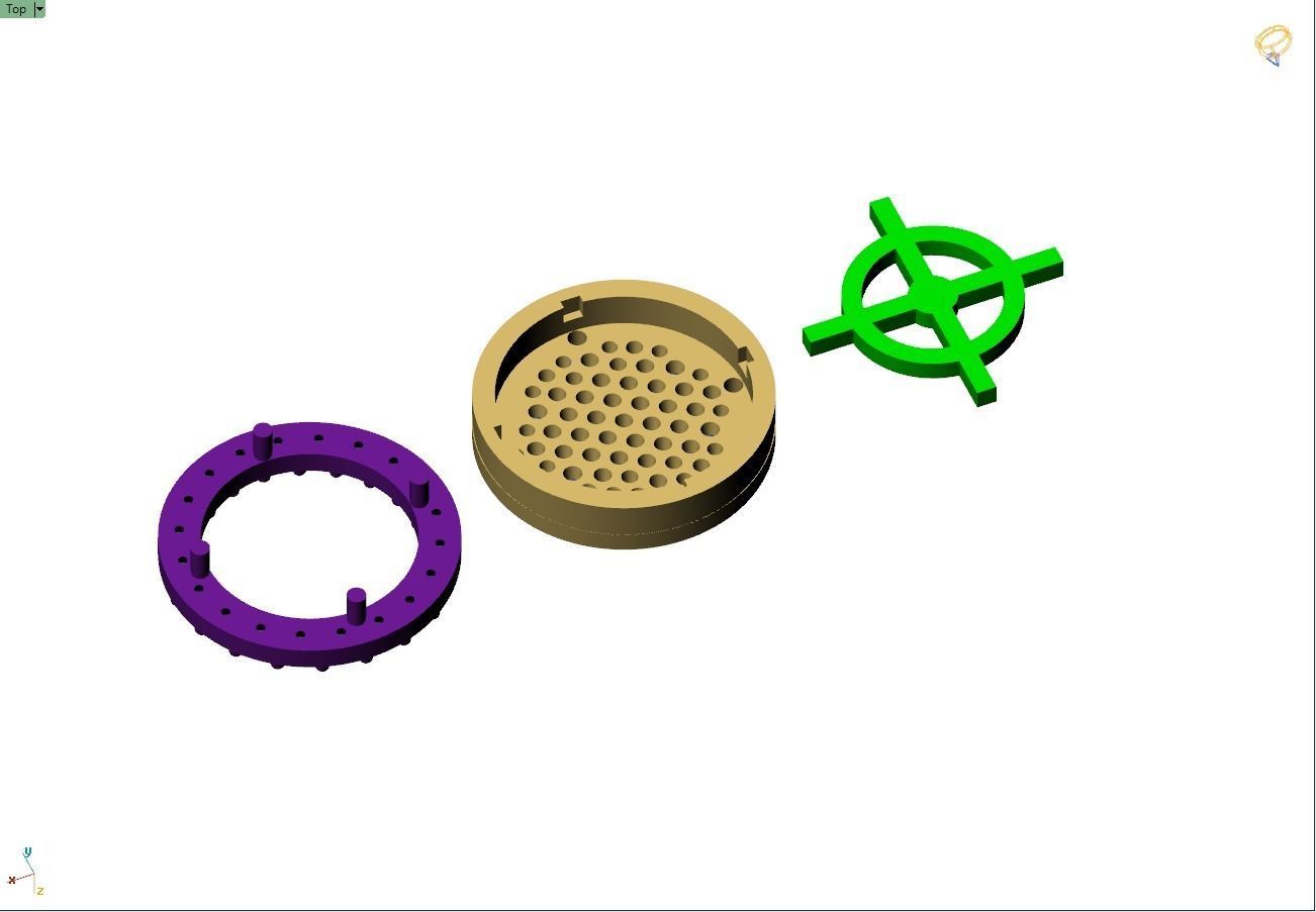 Custom Round Shape Ice-out Diamond Studs - Unisex Earrings 12mm 3D print model_14