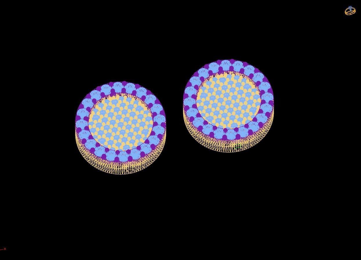 Custom Round Shape Ice-out Diamond Studs - Unisex Earrings 12mm 3D print model_17