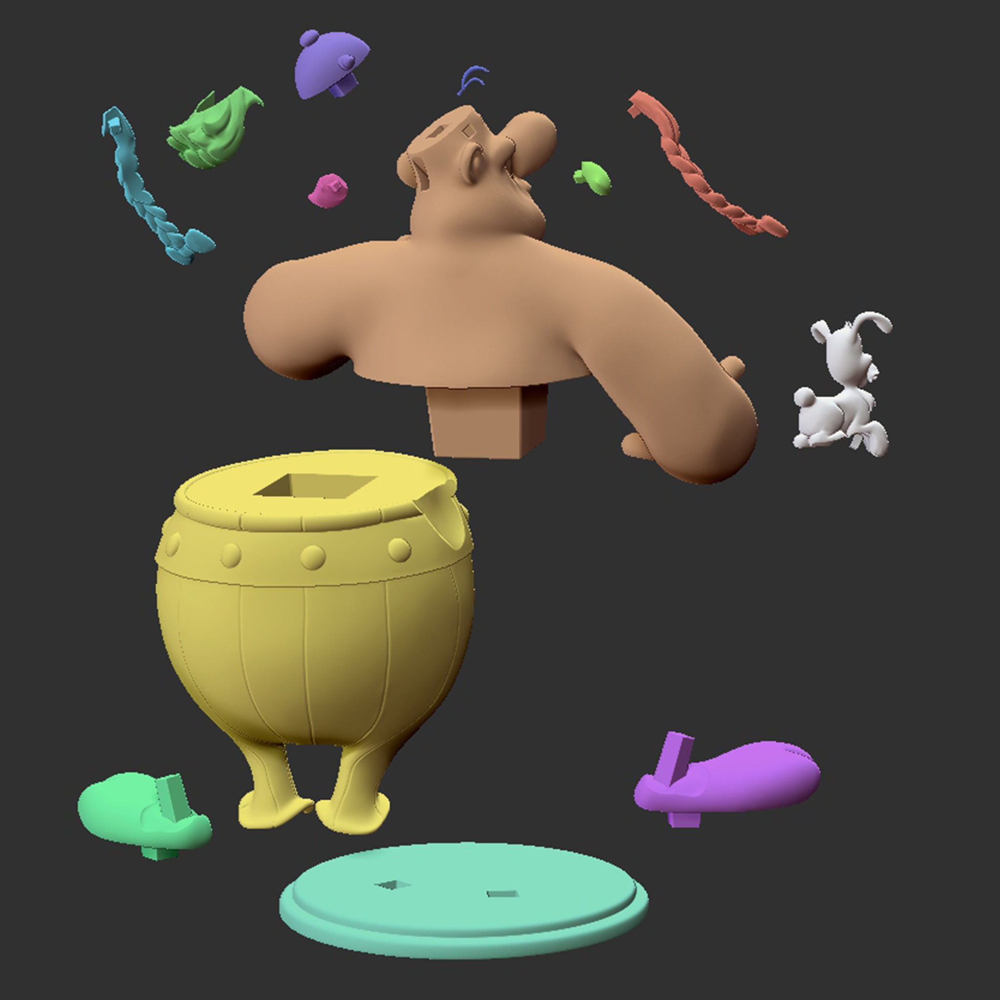 Obelix with Ideafix 3D print model_28