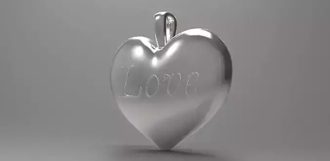 Heart Love pendant 3D print model