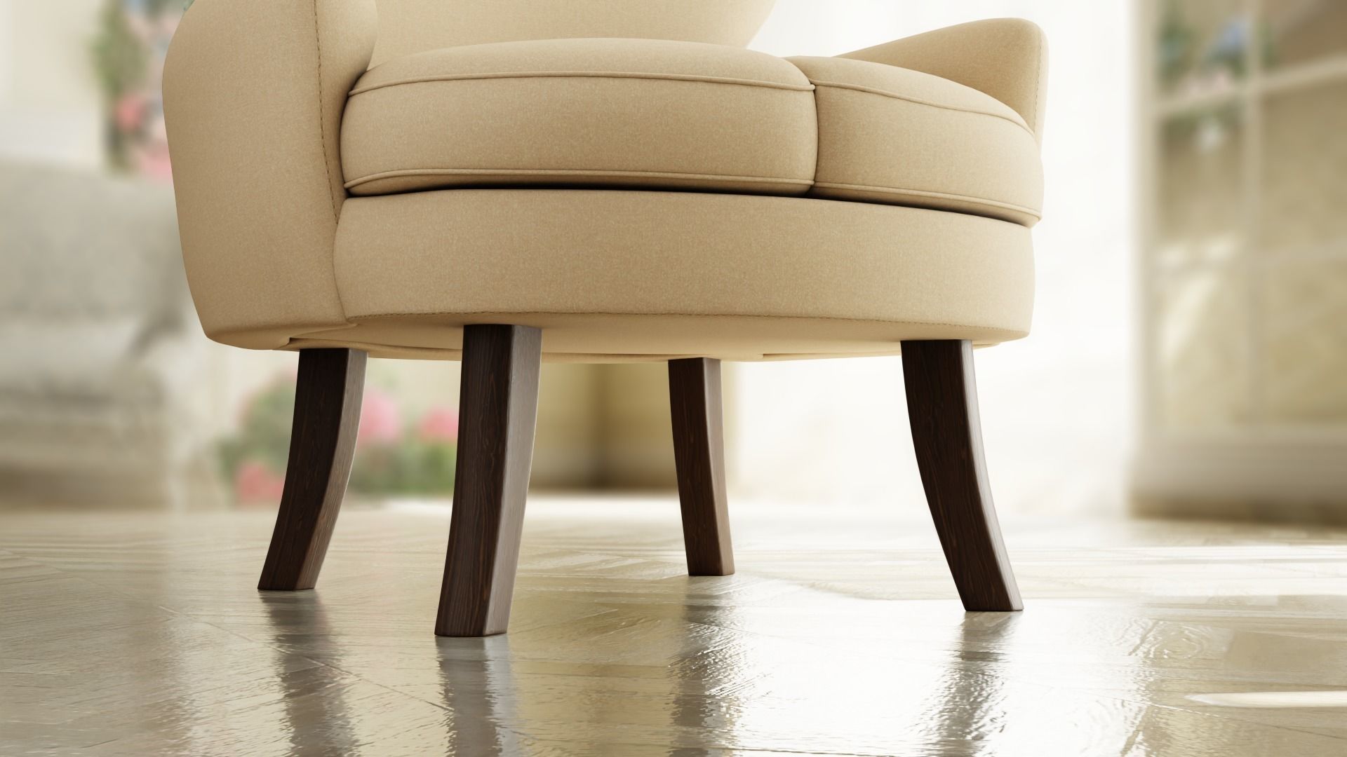 Furniture Accent Chairs Bohemian 002 Low-poly 3D model_4