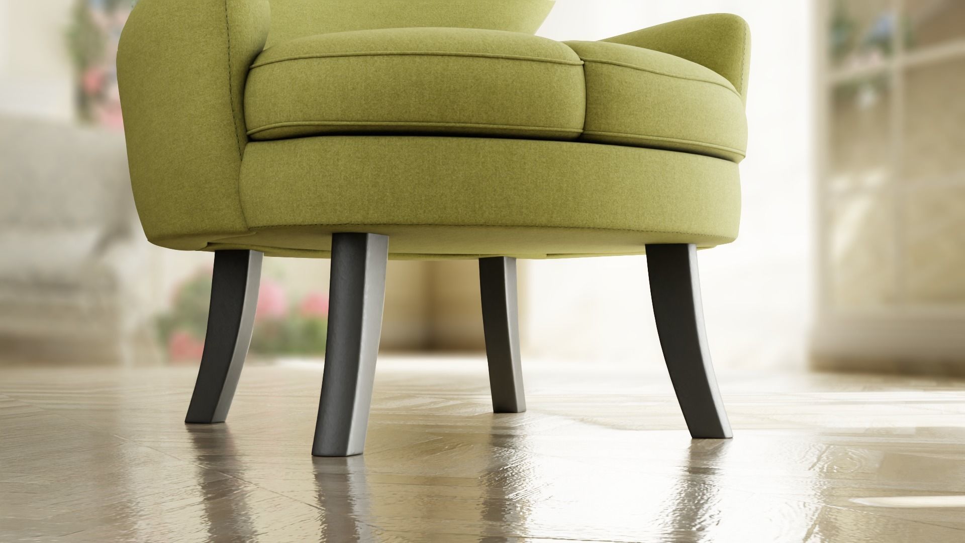 Furniture Accent Chairs Bohemian 003 Low-poly 3D model_4