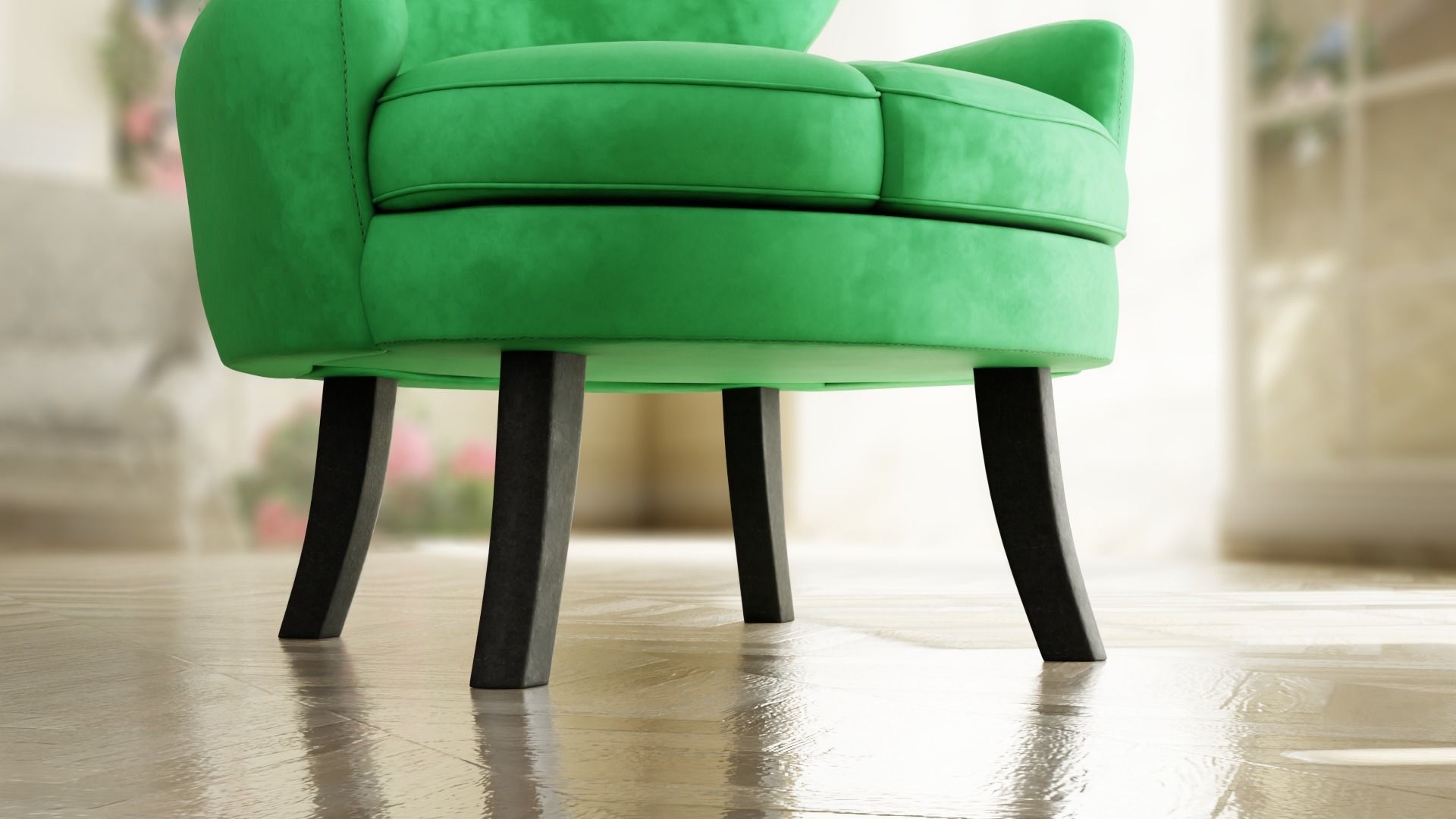 Furniture Accent Chairs Bohemian 004 Low-poly 3D model_4