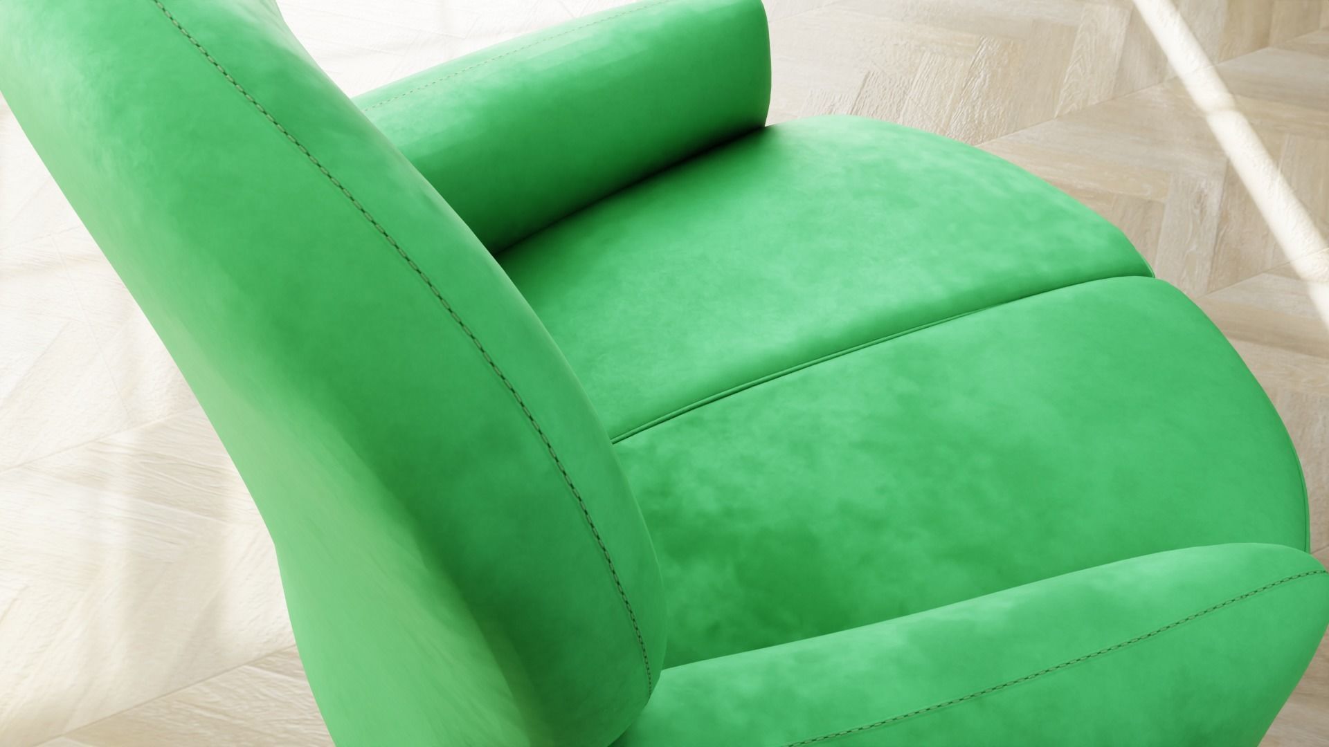 Furniture Accent Chairs Bohemian 004 Low-poly 3D model_3