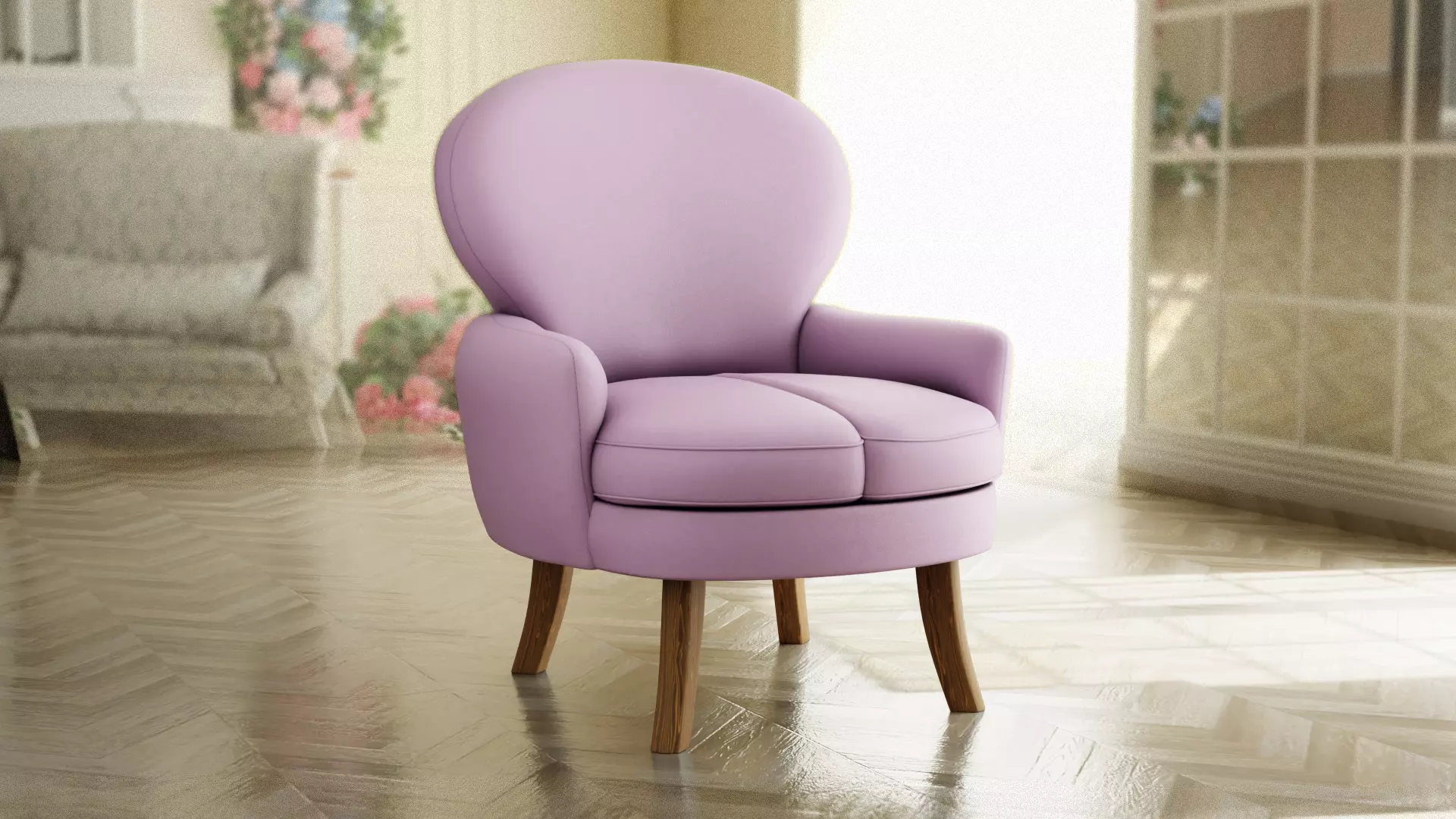 Furniture Accent Chairs Bohemian 005 Low-poly 3D model_0